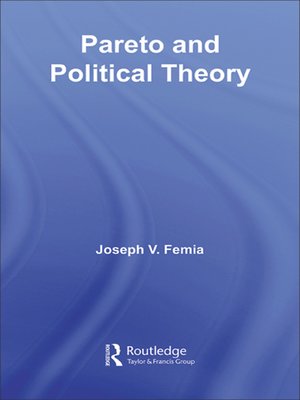 cover image of Pareto and Political Theory